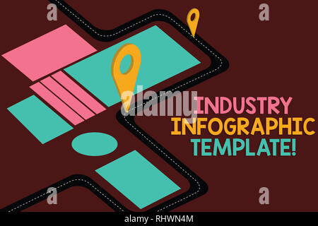 Konzeptionelle Hand schreiben Übersicht Industrie Infografik Vorlage. Business Foto präsentieren Muster bei der Schaffung visueller Road Map Navigation M verwenden Sie Stockfoto