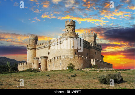 Altes Schloss in Span - Manzanares Stockfoto