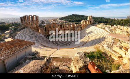 Antike Theater im Sommer Tag im Akropolis Griechenland, Athnes Stockfoto