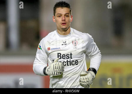 EINDHOVEN, 04-02-2019, De Herdgang, Keuken Kampioen Divisie, Jong PSV-Top Oss, Saison 2018 / 2019, TOP Oss Torwart Nick Olij während des Spiels Jong PSV-Top Oss Stockfoto