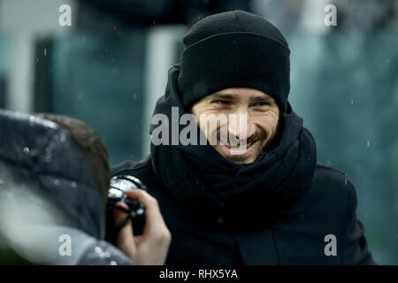 Turin, Italien. 02 Feb, 2019. Fußball, ATIM Serie 2018-19 VS JUVENTUS PARMA 3-3 im Bild: BONUCCI Credit: Unabhängige Fotoagentur/Alamy leben Nachrichten Stockfoto