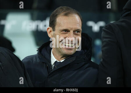 Turin, Italien. 02 Feb, 2019. Fußball, ATIM Serie 2018-19 VS JUVENTUS PARMA 3-3 im Bild: allegri Credit: Unabhängige Fotoagentur/Alamy leben Nachrichten Stockfoto