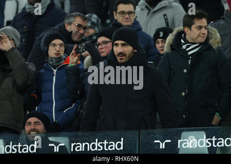 Turin, Italien. 02 Feb, 2019. Fußball, ATIM Serie 2018-19 VS JUVENTUS PARMA 3-3 im Bild: BONUCCI Credit: Unabhängige Fotoagentur/Alamy leben Nachrichten Stockfoto