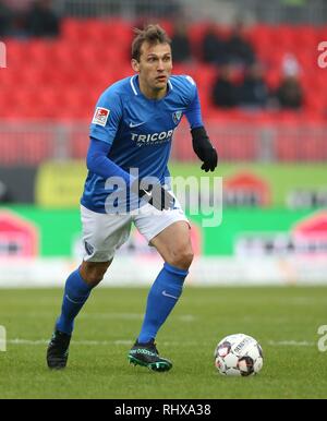 Sandhausen, Deutschland. 03 Feb, 2019. firo: 03.02.2019, Fußball, 2.Bundesliga, Saison 2018/2019, SV Sandhausen - VfL Bochum 3:0 Robert TESCHE, Bochum, Single Action | Verwendung der weltweiten Kredit: dpa/Alamy leben Nachrichten Stockfoto