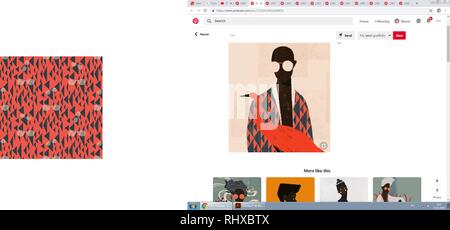 Boho aztec ornament Muster. Die nahtlose Vektor mit verschiedenen Dreiecke. eps Stock Vektor