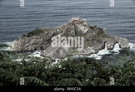 Iconic Inselchen San Juan de Gaztelugatxe Stockfoto