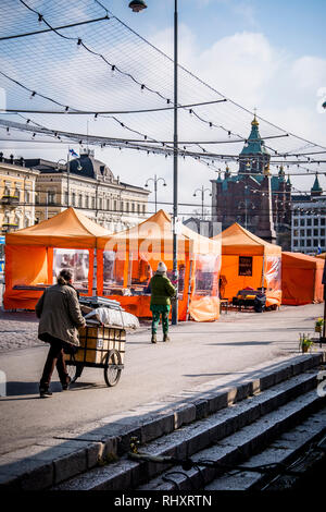 Blick auf den Hafen von Helsinki Stockfoto