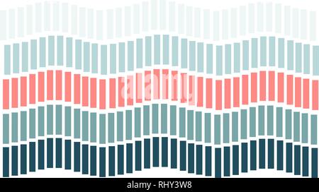 Hintergrundfarbe Wellen horizontale aus Linien Stock Vektor