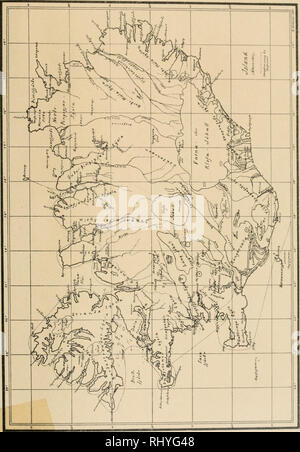 . Beitrag zur Kenntnis der Vogelwelt Islands. Vögel - Island. Übersichts-Karte von Island. Bitte beachten Sie, dass diese Bilder sind von der gescannten Seite Bilder, die digital für die Lesbarkeit verbessert haben mögen - Färbung und Aussehen dieser Abbildungen können nicht perfekt dem Original ähneln. extrahiert. Hantzsch, Bernhard Adolph, 1875-1911. Berlin, R. Friedler &Amp; Sohn Stockfoto