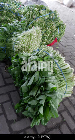 Ein Stapel von frischem Gemüse fertig zum Verzehr Stockfoto