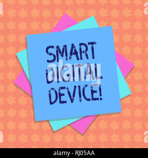 Schreiben Hinweis Übersicht Smart digitale Gerät. Business foto Präsentation Anlagen, die einen Computer oder ein Mikrocontroller mehrere Layer der Blätter, farbe P Stockfoto