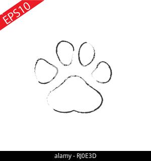 Paw Symbol "Drucken". Vector EPS 10. Stock Vektor