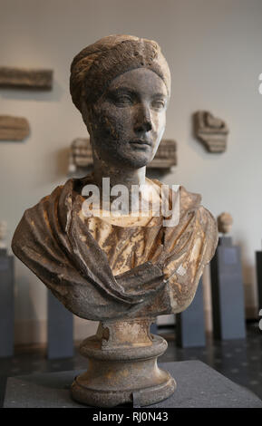 Vibia Sabina (83-136/137). Römischen Kaiserin, die Frau von Kaiser Hadrian. 122-128 Ad. Büste. Marmor. Der Met. New York USA Stockfoto