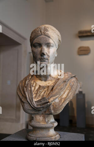 Vibia Sabina (83-136/137). Römischen Kaiserin, die Frau von Kaiser Hadrian. 122-128 Ad. Büste. Marmor. Der Met. New York USA Stockfoto