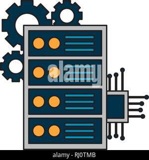 Computer motherboard Schaltung Gänge Stock Vektor