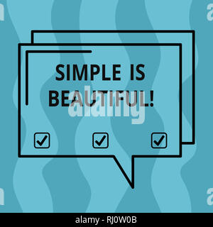 Konzeptionelle Hand schreiben Einfacher angezeigt ist wunderschön. Business Foto präsentieren Sie müssen nicht unter Make-up auf natürliche Rechteckige Umrisse Tr. Stockfoto