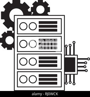 Computer motherboard Schaltung Gänge Stock Vektor