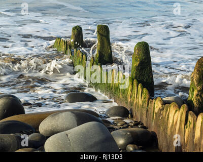 Aus der Nähe Strand Details zum Westward Ho Strand in Devon, England Stockfoto