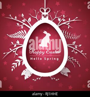 Frohe Ostern - Papier origami Art. Stock Vektor