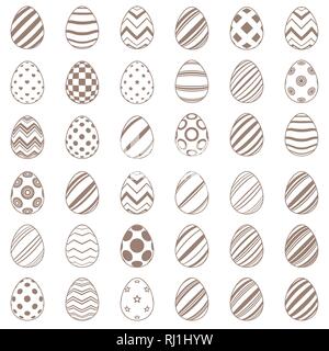 Ein Flachbild Ei einfach auf das Symbol. Stock Vektor