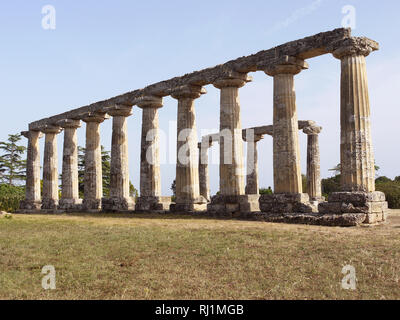 Heiligtum der Hera, Tavola Palatine, Benalda, Metaponto in Süditalien Stockfoto