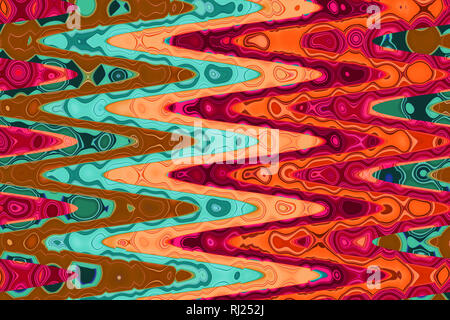 Abstrakte mulricolored längliche Zick-Zack-Muster, Pastellfarben Stockfoto