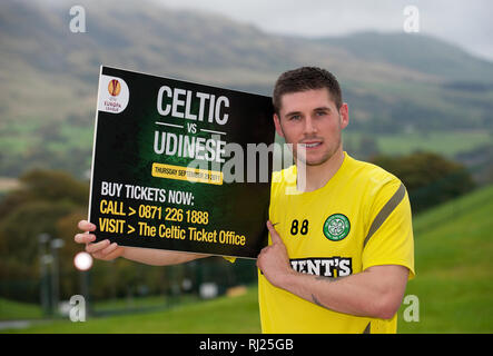 CELTIC Celtic Stürmer Gary GARY HOOPER Hooper fördert die bevorstehenden Europa League Spiel im Lennoxtown. Lenny Warren/Warren Medien07860 830050 Stockfoto