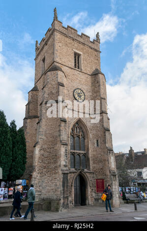 Der Turm von St. Botolph's Church in Trumpington Street, Cambridge Stockfoto