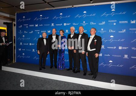 Jean Todt, Fürst Albert II. Grimaldi, Elke Büdenbender, Hans-Joachim Frey, Stanislaw Tschertschessow, Jürgen Preiss-Daimler und Michael Kretschmer 2019 Stockfoto