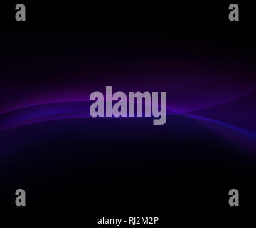 Zusammenfassung Hintergrund von Kurvigen, verschwommen und leuchtend bunte Linien auf Schwarz. Zusammenfassung Hintergrund, lebendige Purple und Blue Ribbon. Kopieren Sie Platz. Stockfoto