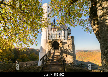 Schloss Lichtenstein. Lichtenstein, Baden-Württemberg, Deutschland Stockfoto