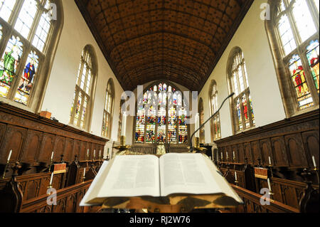 Die Kapelle des Wadham College der Universität Oxford eine der ältesten Universitäten der Welt. Historischen Zentrum von Oxford, Oxfordshire, England, Unite Stockfoto