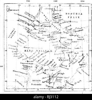 . Arktisexpeditionen aus Britischen und Ausländischen Ufer [microform]: von den frühesten Zeiten an die Expedition von 1875-76. Wissenschaftliche Expeditionen; Expéditions scientifiques. n. U'll110" Ich 1^1^10 f" Ror'n VON TH E KARTE VON TH E FRANKLIN EXPEDITION ("EREBUS" (TERR0R") l8+5 8 (DER NEUESTE ENGLISCHE EXPEDITION (ALERT^ Entdeckung"! 1876 76. Franklin's suppnserl Route ni Blau.^.    Nares' Routff in Rot, n r T M' (&gt; I c 1 -: Ich c^. Bitte beachten Sie, dass diese Bilder aus gescannten Seite Bilder, die digital für die Lesbarkeit verbessert haben mögen - Färbung und Aussehen o extrahiert werden Stockfoto