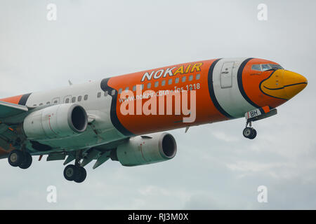 Flugzeuge fliegen in den Himmel Stockfoto
