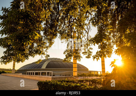 Palau Sant Jordi im Olympic Park von Montjuic in Barcelona Katalonien Spanien Stockfoto