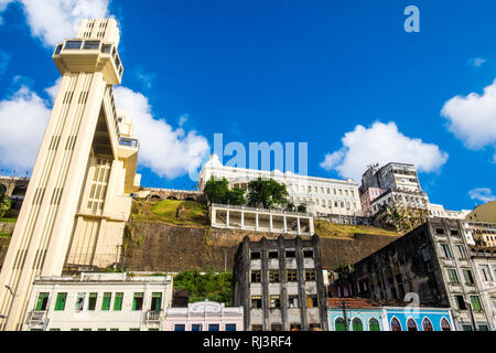 Elevador Lacerda Aufzug ist eines der berühmtesten Wahrzeichen in Salvador de Bahia Brasilien Stockfoto