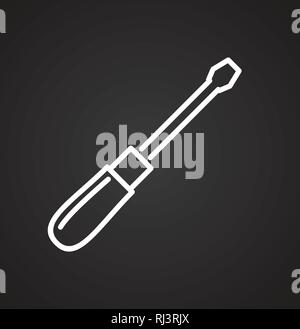 Werkzeug SCHLÜSSEL-Symbol auf schwarzem Hintergrund für Grafik- und Webdesign, modernen einfachen Vektor unterzeichnen. Internet Konzept. Trendy Symbol für Web site Design web-Taste oder mobile App. Stock Vektor