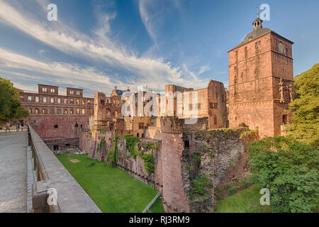 Das Heidelberger Schloss, Heidelberg, Baden-Württemberg, Deutschland Stockfoto