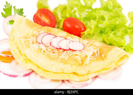 Omelette mit frischen Gemüse Stockfoto