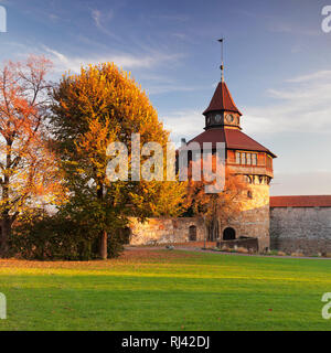 Dicker Turm an der Esslinger Burg, Esslingen am Neckar, Baden-Württemberg, Deutschland Stockfoto