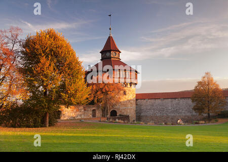 Dicker Turm an der Esslinger Burg, Esslingen am Neckar, Baden-Württemberg, Deutschland Stockfoto