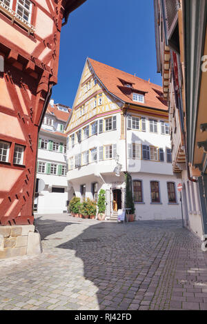 Fachwerkhäuser um das alte Rathaus, Esslingen, Baden-Württemberg, Deutschland Stockfoto