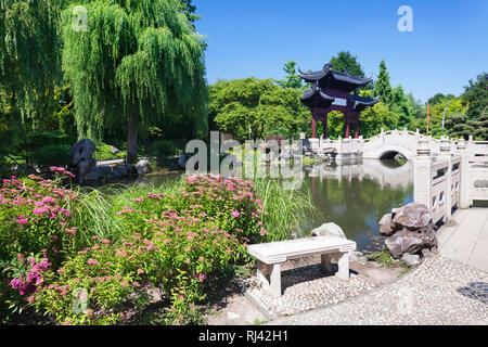 Chinesischer Garten, Luisenpark, Mannheim, Baden-Württemberg, Deutschland Stockfoto