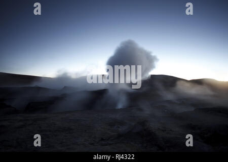 Fox Glacier, Los Lipez, Geysirfeld Sol de Manana, Stockfoto