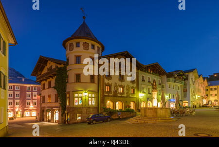 Deutschland, Bayern, Oberbayern, Berchtesgadener Land, Berchtesgaden, Marktplatz, Stockfoto