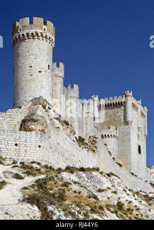 Pe? afiel-Schloss, Valladolid Provinz, Kastilien und Le n, Spanien, Stockfoto