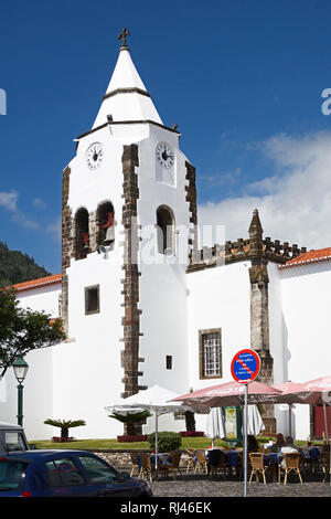 Madeira, Kirche "Igreja Matriz de Santa Cruz in Santa Cruz Stockfoto