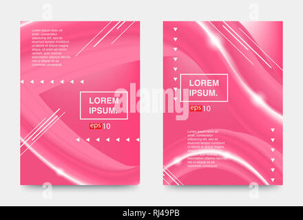 Bunte fließenden Formen abstrakt Hintergrund mit Farbverlauf moderne Neon wave Stockfoto