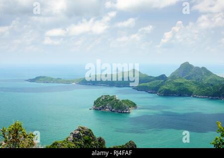 Luftaufnahme von Ao Manao Bucht von Kao Lom Muak Berg in Prachuap Khiri Khan Provinz von Thailand Stockfoto