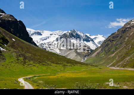 Wanderweg im Pitztal, Tirol Stockfoto